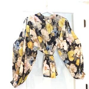 Flying Tomato Floral Blouse with Balloon Sleeves